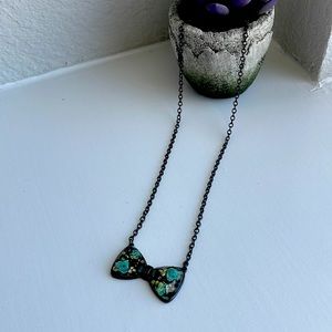 Floral Bow Tie Necklace